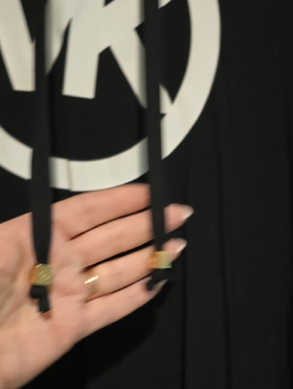 Michael Kors Black Hooded Dress with White MK Emblem - Picture 5 of 7